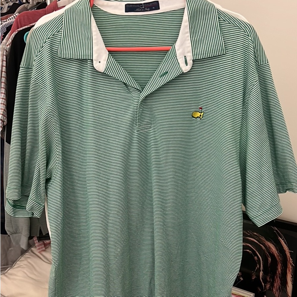Green striped Masters polo